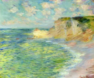 The Cliffs at Amont by Claude Monet - Hand-Painted Oil Painting Reproduction