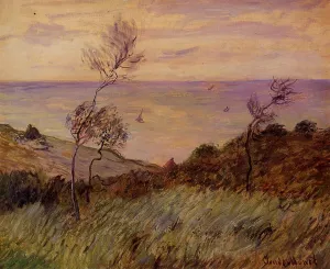 The painting The Cliffs of Varengeville, Gust of Wind