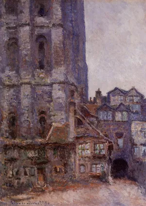 The Cour d'Albane, Grey Weather by Claude Monet - Hand-Painted Oil Painting Reproduction