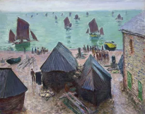 The Departure of the Boats, etretat by Claude Monet - Hand-Painted Oil Painting Reproduction