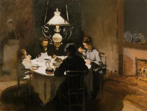 The painting Claude Monet The Dinner