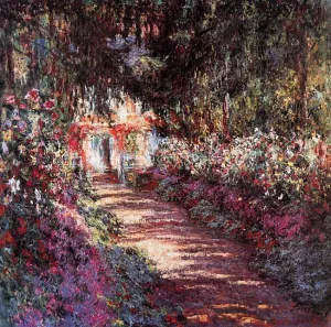 The Garden in Flower by Claude Monet - Hand-Painted Oil Painting Reproduction