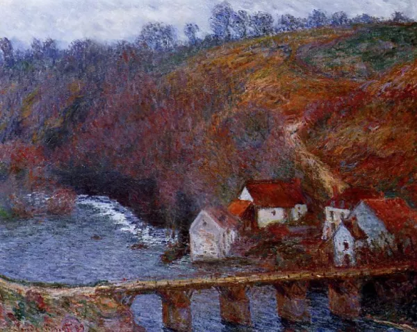 Claude Monet The Grande Creuse by the Bridge at Vervy Oil Painting ...