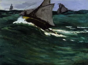 The Green Wave by Claude Monet - Hand-Painted Oil Painting Reproduction