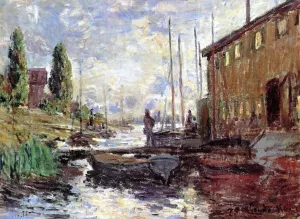 The Harbor in Argenteuil by Claude Monet - Hand-Painted Oil Painting Reproduction