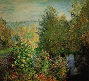 The painting Claude Monet The Hoschedes' Garden at Montgeron