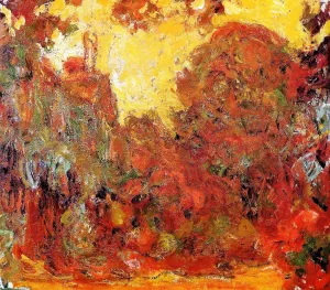 The painting Claude Monet The House Seen from the Rose Garden 3