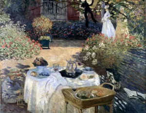 The painting Claude Monet The Luncheon (Monet's Garden At Argenteuil)