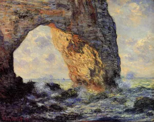 The painting Claude Monet The Manneport, Etretat