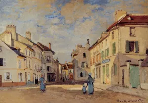 The Old Rue de la Chaussee, Argenteuil by Claude Monet - Hand-Painted Oil Painting Reproduction