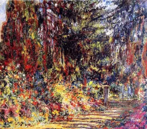 The Path at Giverny by Claude Monet - Hand-Painted Oil Painting Reproduction