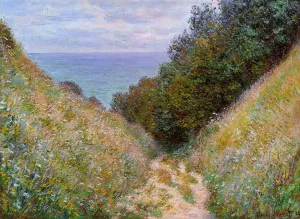 The painting Claude Monet The Path at La Cavee, Pourville