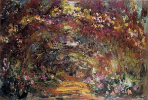 The painting The Path under the Rose Trellises, Giverny