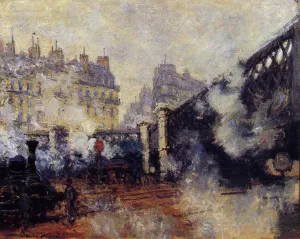 The painting Claude Monet The Pont de l'Europe, Saint-Lazare Station