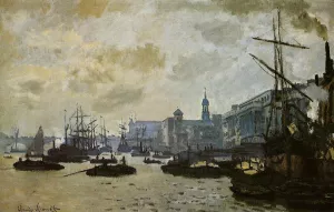 The Port of London by Claude Monet - Hand-Painted Oil Painting Reproduction