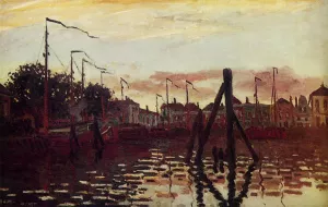 The painting Claude Monet The Port of Zaandam