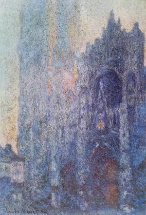 The Portal and the Tour d'Albane at Dawn by Claude Monet - Hand-Painted Oil Painting Reproduction