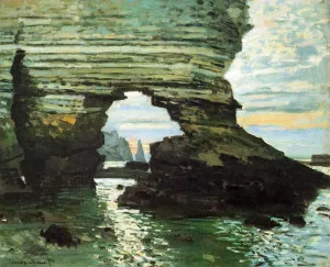 The Porte d'Amont, Etretat by Claude Monet - Hand-Painted Oil Painting Reproduction