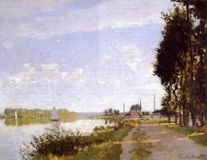 The Promenade at Argenteuil by Claude Monet - Hand-Painted Oil Painting Reproduction