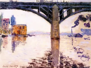 The painting Claude Monet The Road Bridge at Argenteuil II