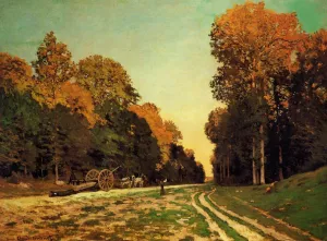 The Road from Chailly to Fontainebleau by Claude Monet - Hand-Painted Oil Painting Reproduction
