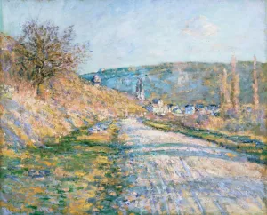 The Road to Vetheuil by Claude Monet - Hand-Painted Oil Painting Reproduction
