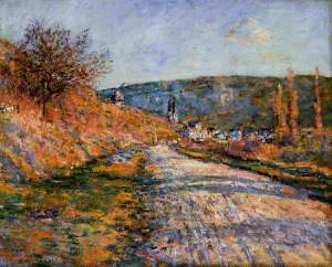 The painting Claude Monet The Road to Vetheuil