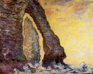 The Rock Needle Seen through the Porte d'Aval by Claude Monet - Hand-Painted Oil Painting Reproduction