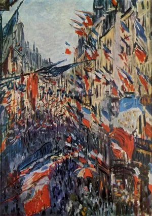 The Rue Saint-Denis, 30th of June 1878 II by Claude Monet - Hand-Painted Oil Painting Reproduction