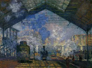 The painting Claude Monet The Saint-Lazare Station