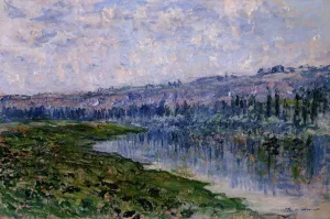 The Seine and the Chaantemesle Hills by Claude Monet - Hand-Painted Oil Painting Reproduction