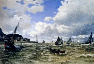 The Seine Estuary at Honfleur by Claude Monet - Hand-Painted Oil Painting Reproduction