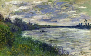 The Seine near Vetheuil, Stormy Weather by Claude Monet - Hand-Painted Oil Painting Reproduction
