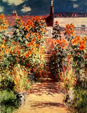The Steps at Vetheuil by Claude Monet - Hand-Painted Oil Painting Reproduction