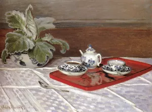 The painting Claude Monet The Tea Set