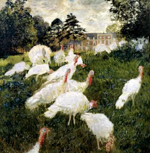 The painting Claude Monet The Turkeys