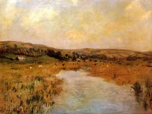 The Valley of the Scie at Pouville by Claude Monet - Hand-Painted Oil Painting Reproduction