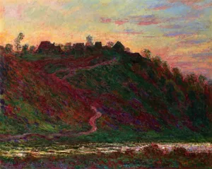 The Village of La Roche-Blond, Sunset by Claude Monet - Hand-Painted Oil Painting Reproduction