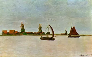 The Voorzaan by Claude Monet - Hand-Painted Oil Painting Reproduction