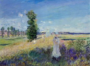 The Walk, Argenteuil by Claude Monet - Hand-Painted Oil Painting Reproduction
