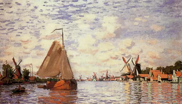 Claude Monet The Zaan at Zaandam Oil Painting - ClaudeMonetArt.org