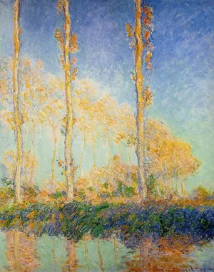 Three Poplar Trees in the Autumn by Claude Monet - Hand-Painted Oil Painting Reproduction