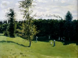 The painting Claude Monet Train In The Country