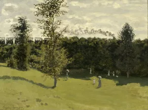 Train in the Countryside by Claude Monet - Hand-Painted Oil Painting Reproduction