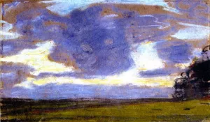 The painting Claude Monet Twilight