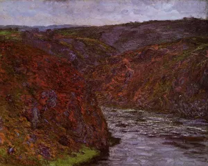 The painting Claude Monet Valley of the Creuse, Grey Sky