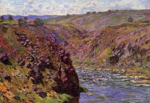 Valley of the Creuse, Sunlight Effect by Claude Monet - Hand-Painted Oil Painting Reproduction