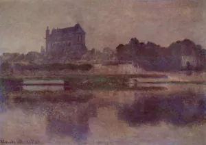 Main Product Photo of Vernon Church in Grey Weather Painting by Claude Monet