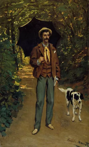 The painting Victor Jacquemont Holding a Parasol