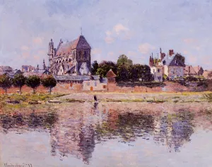 The painting Claude Monet View of the Church at Vernon
